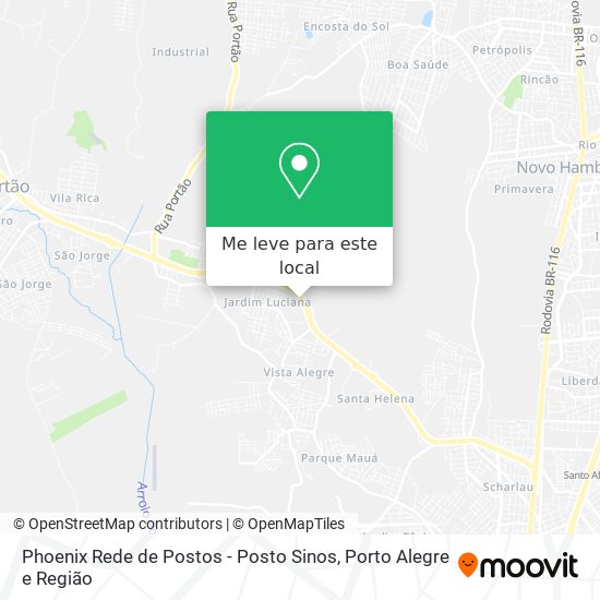 Phoenix Rede de Postos - Posto Sinos mapa