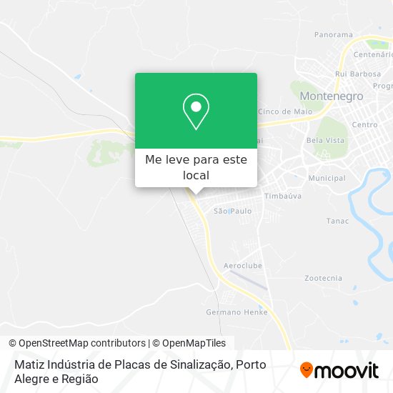 Matiz Indústria de Placas de Sinalização mapa