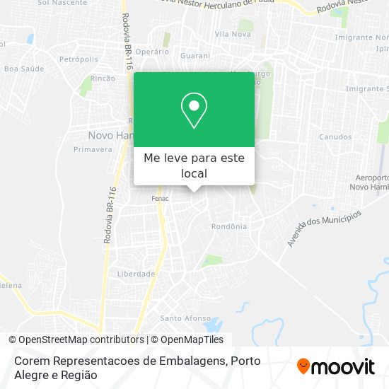 Corem Representacoes de Embalagens mapa