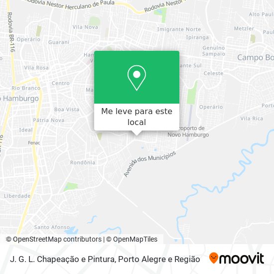 J. G. L. Chapeação e Pintura mapa