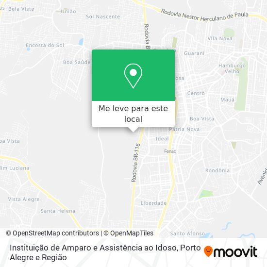 Instituição de Amparo e Assistência ao Idoso mapa