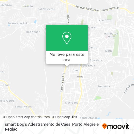 smart Dog's Adestramento de Cães mapa