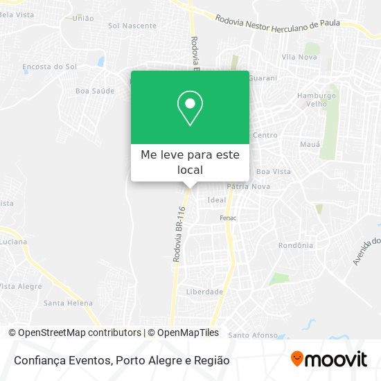 Confiança Eventos mapa