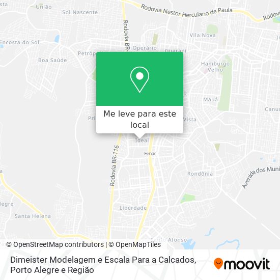 Dimeister Modelagem e Escala Para a Calcados mapa