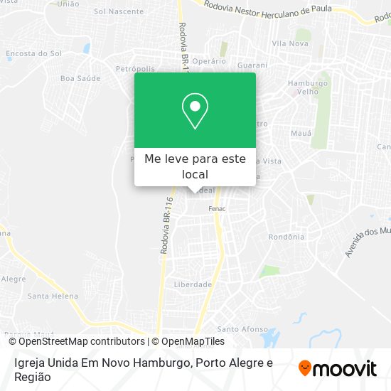 Igreja Unida Em Novo Hamburgo mapa