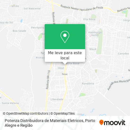 Potenza Distribuidora de Materiais Eletricos mapa