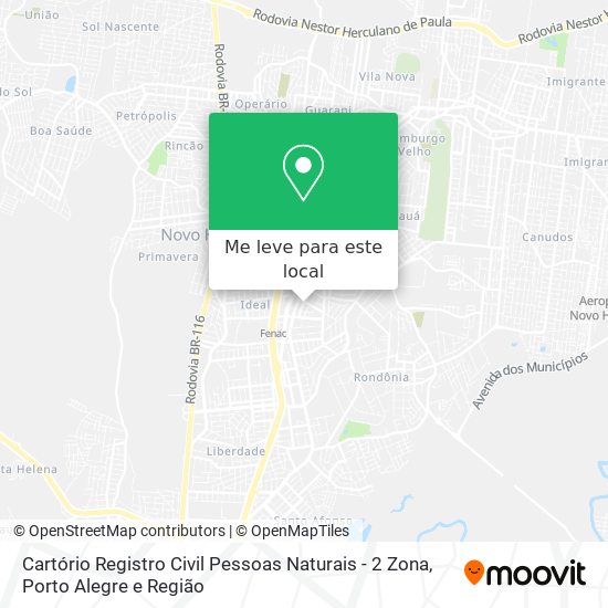 Cartório Registro Civil Pessoas Naturais - 2 Zona mapa