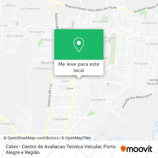 Catev - Centro de Avaliacao Tecnica Veicular mapa