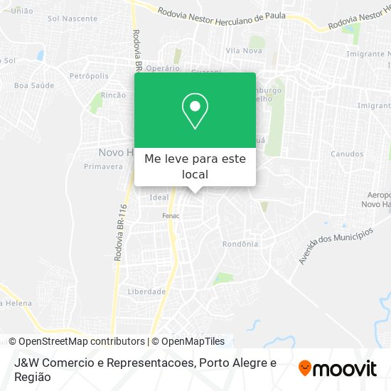 J&W Comercio e Representacoes mapa