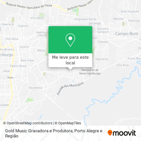 Gold Music Gravadora e Produtora mapa