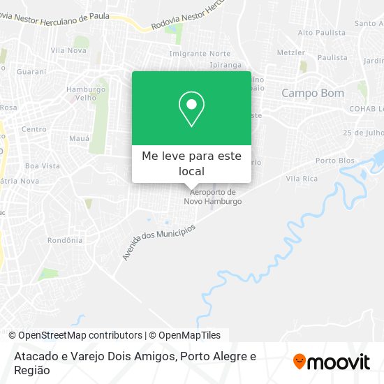 Atacado e Varejo Dois Amigos mapa