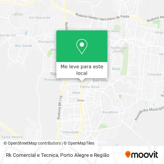 Rk Comercial e Tecnica mapa