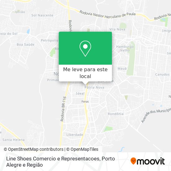 Line Shoes Comercio e Representacoes mapa