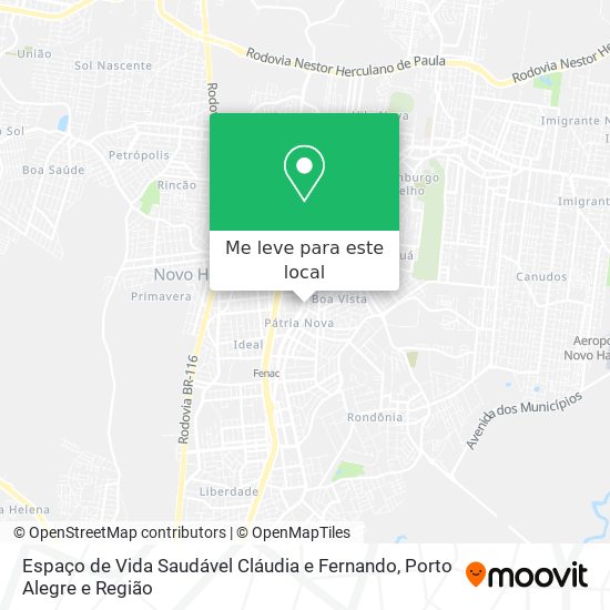 Espaço de Vida Saudável Cláudia e Fernando mapa