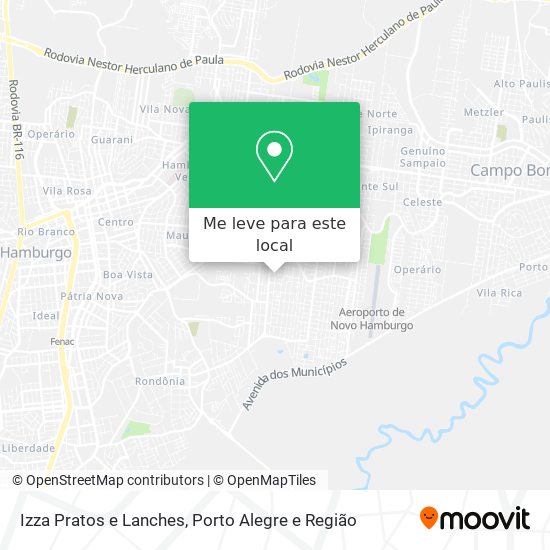 Izza Pratos e Lanches mapa