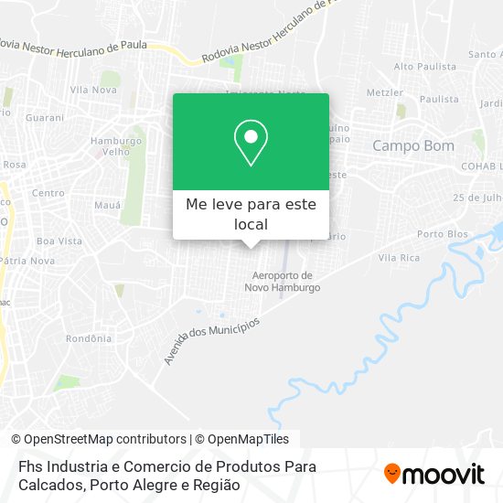 Fhs Industria e Comercio de Produtos Para Calcados mapa