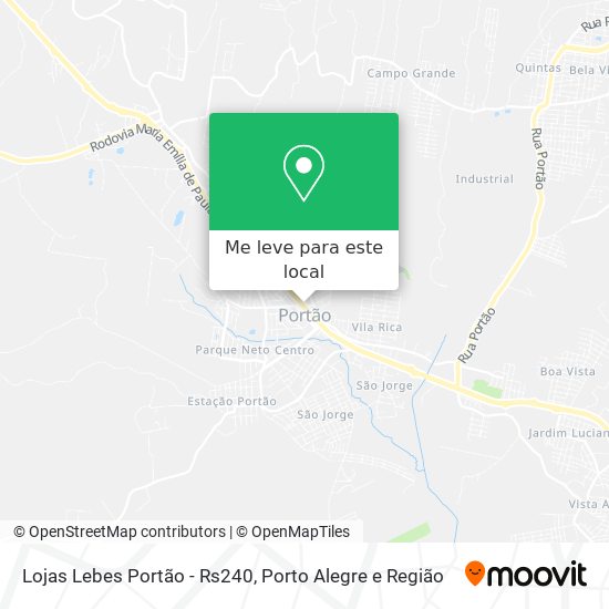 Lojas Lebes Portão - Rs240 mapa