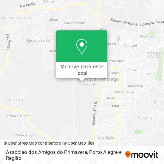 Associao dos Amigos do Primavera mapa