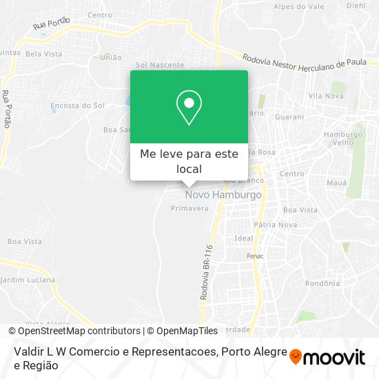 Valdir L W Comercio e Representacoes mapa