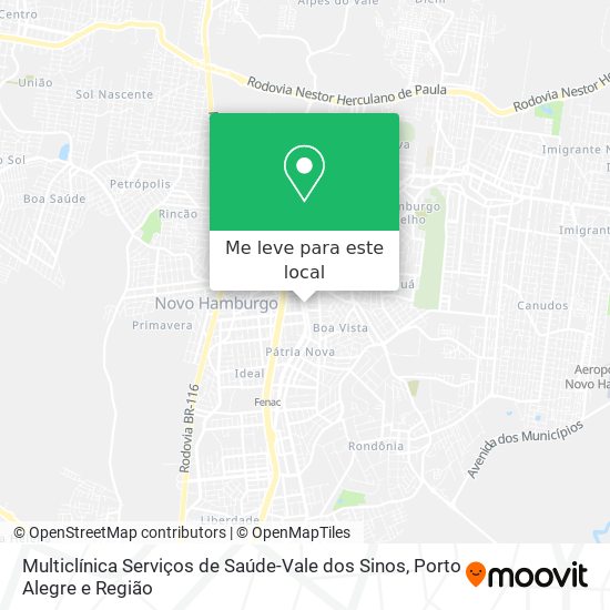 Multiclínica Serviços de Saúde-Vale dos Sinos mapa