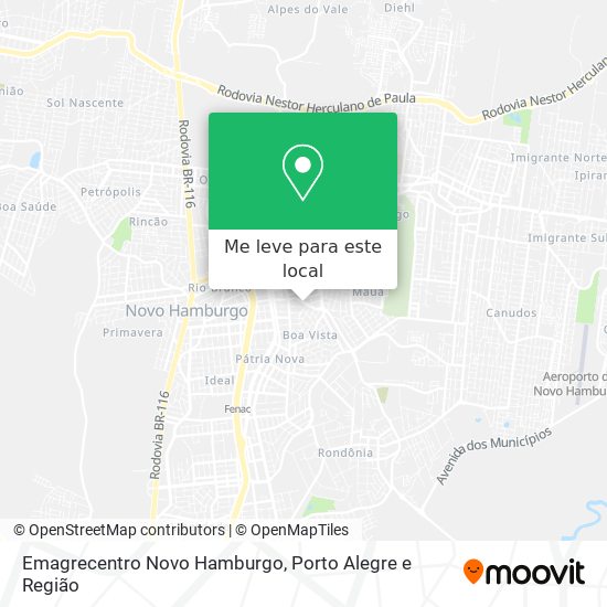 Emagrecentro Novo Hamburgo mapa