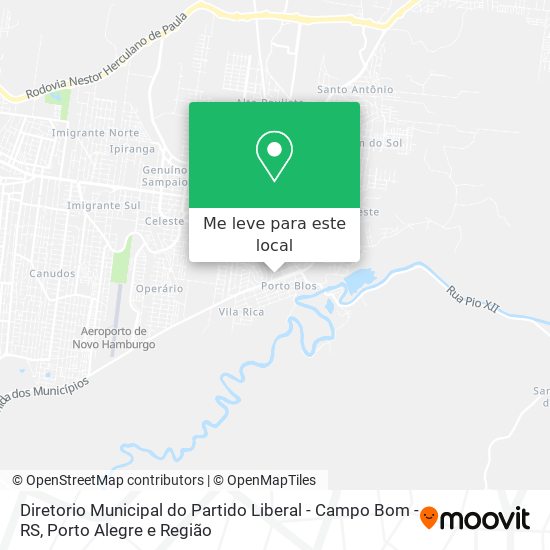 Diretorio Municipal do Partido Liberal - Campo Bom - RS mapa