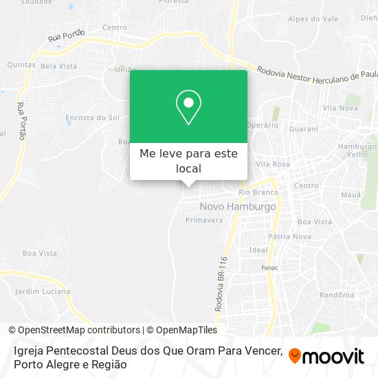 Igreja Pentecostal Deus dos Que Oram Para Vencer mapa