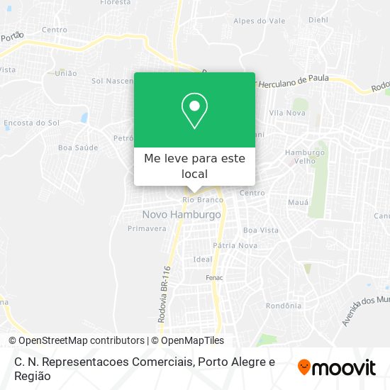 C. N. Representacoes Comerciais mapa