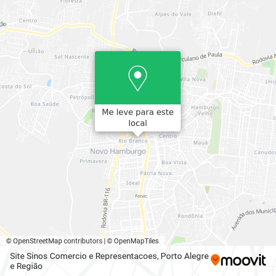 Site Sinos Comercio e Representacoes mapa