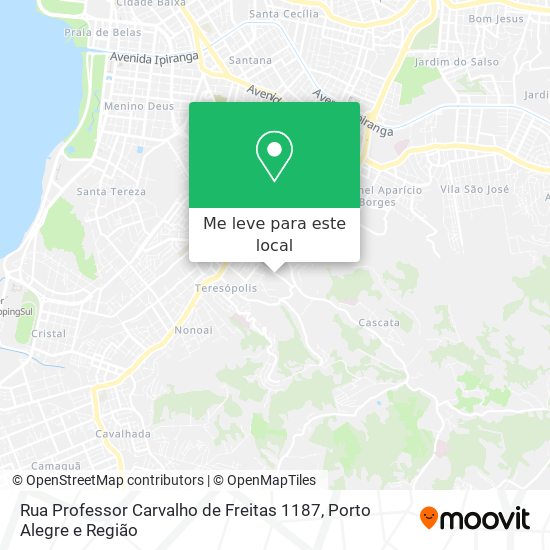 Rua Professor Carvalho de Freitas 1187 mapa