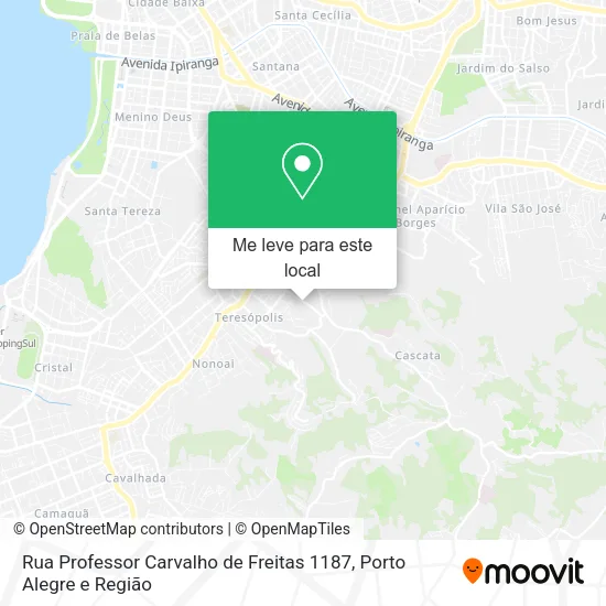 Rua Professor Carvalho de Freitas 1187 mapa