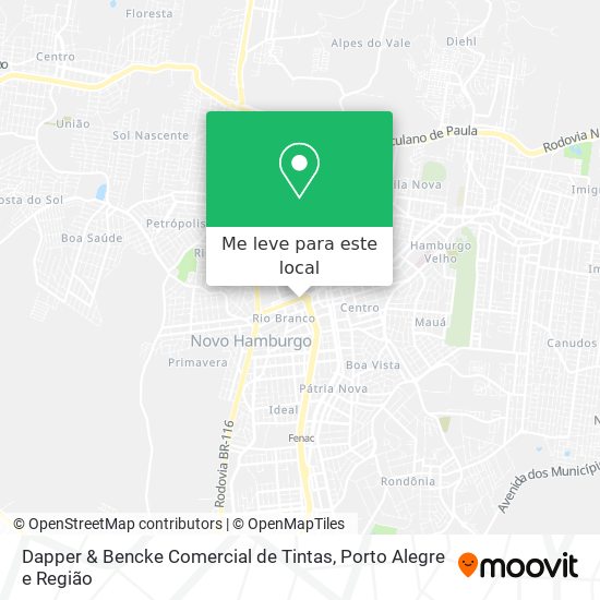 Dapper & Bencke Comercial de Tintas mapa