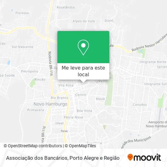 Associação dos Bancários mapa