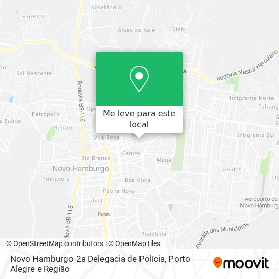 Novo Hamburgo-2a Delegacia de Polícia mapa