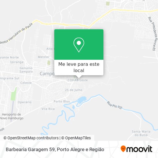 Barbearia Garagem 59 mapa