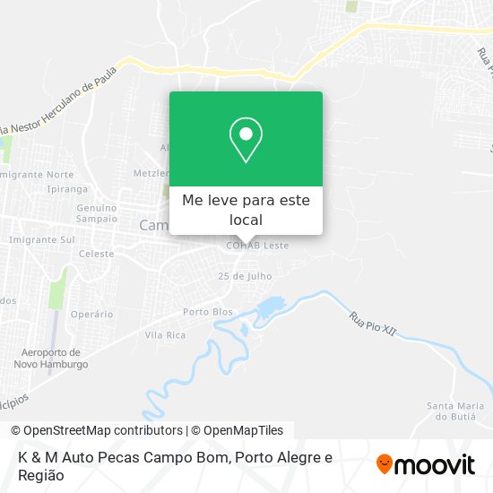 K & M Auto Pecas Campo Bom mapa