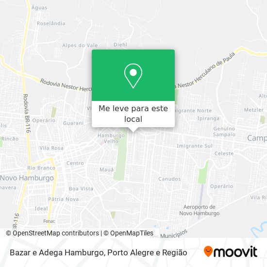 Bazar e Adega Hamburgo mapa