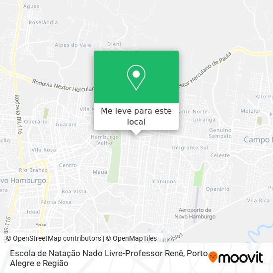 Escola de Natação Nado Livre-Professor Renê mapa