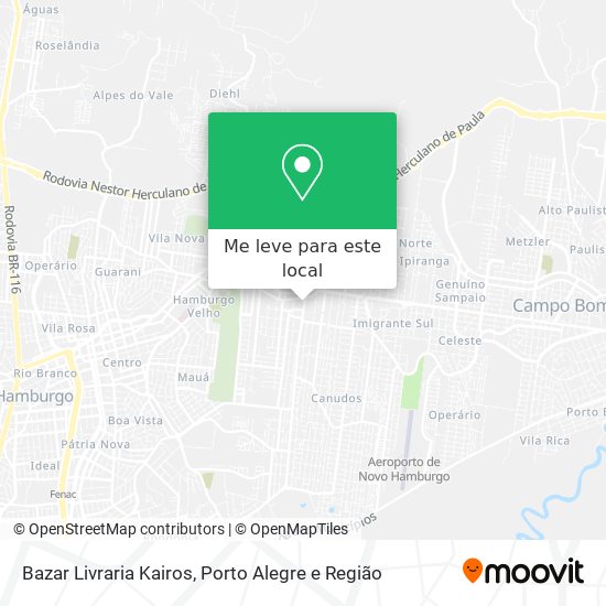 Bazar Livraria Kairos mapa