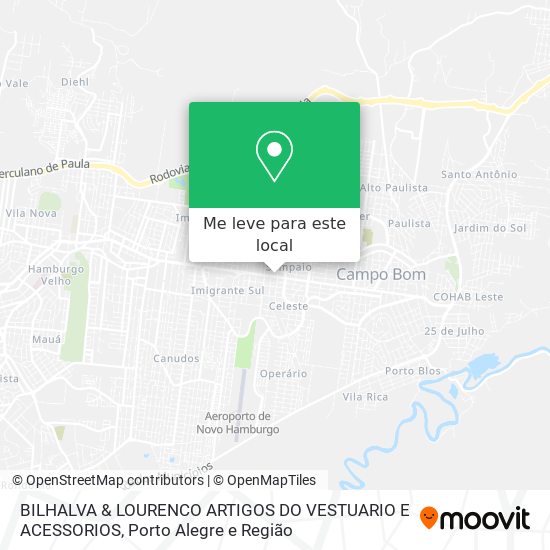 BILHALVA & LOURENCO ARTIGOS DO VESTUARIO E ACESSORIOS mapa