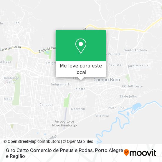 Giro Certo Comercio de Pneus e Rodas mapa