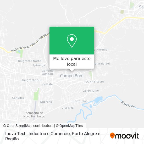 Inova Textil Industria e Comercio mapa