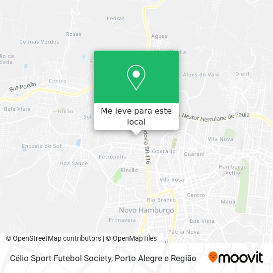 Célio Sport Futebol Society mapa