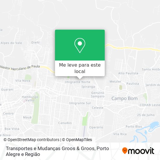 Transportes e Mudanças Groos & Groos mapa