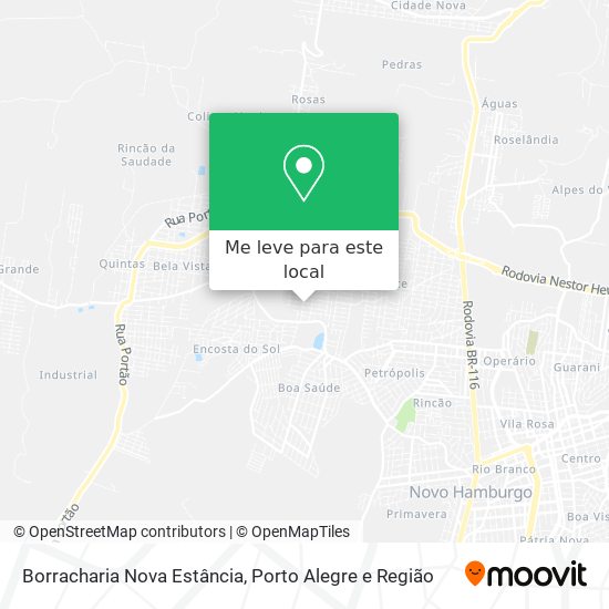 Borracharia Nova Estância mapa