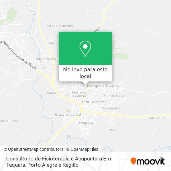 Consultório de Fisioterapia e Acupuntura Em Taquara mapa