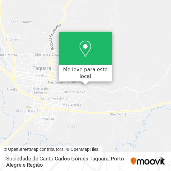 Sociedade de Canto Carlos Gomes Taquara mapa