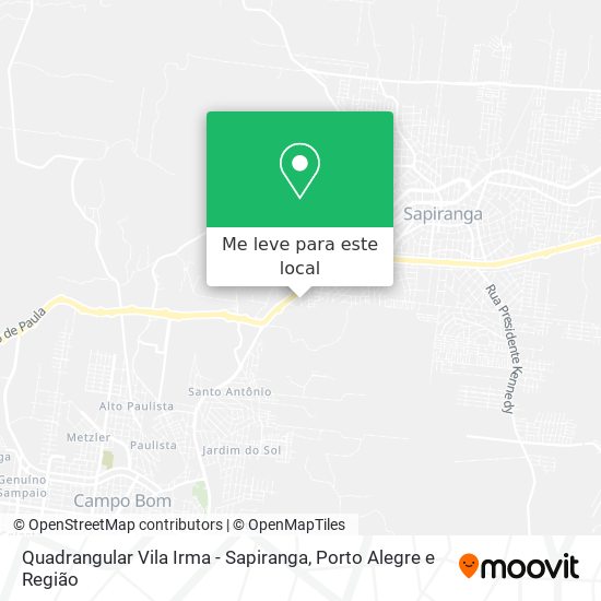 Quadrangular Vila Irma - Sapiranga mapa