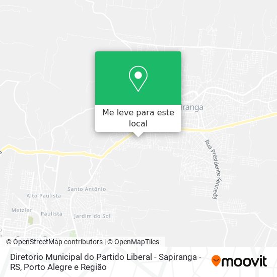 Diretorio Municipal do Partido Liberal - Sapiranga - RS mapa