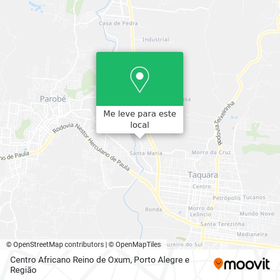 Centro Africano Reino de Oxum mapa